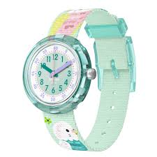 Flik Flak Happy Budgies Mint Watch