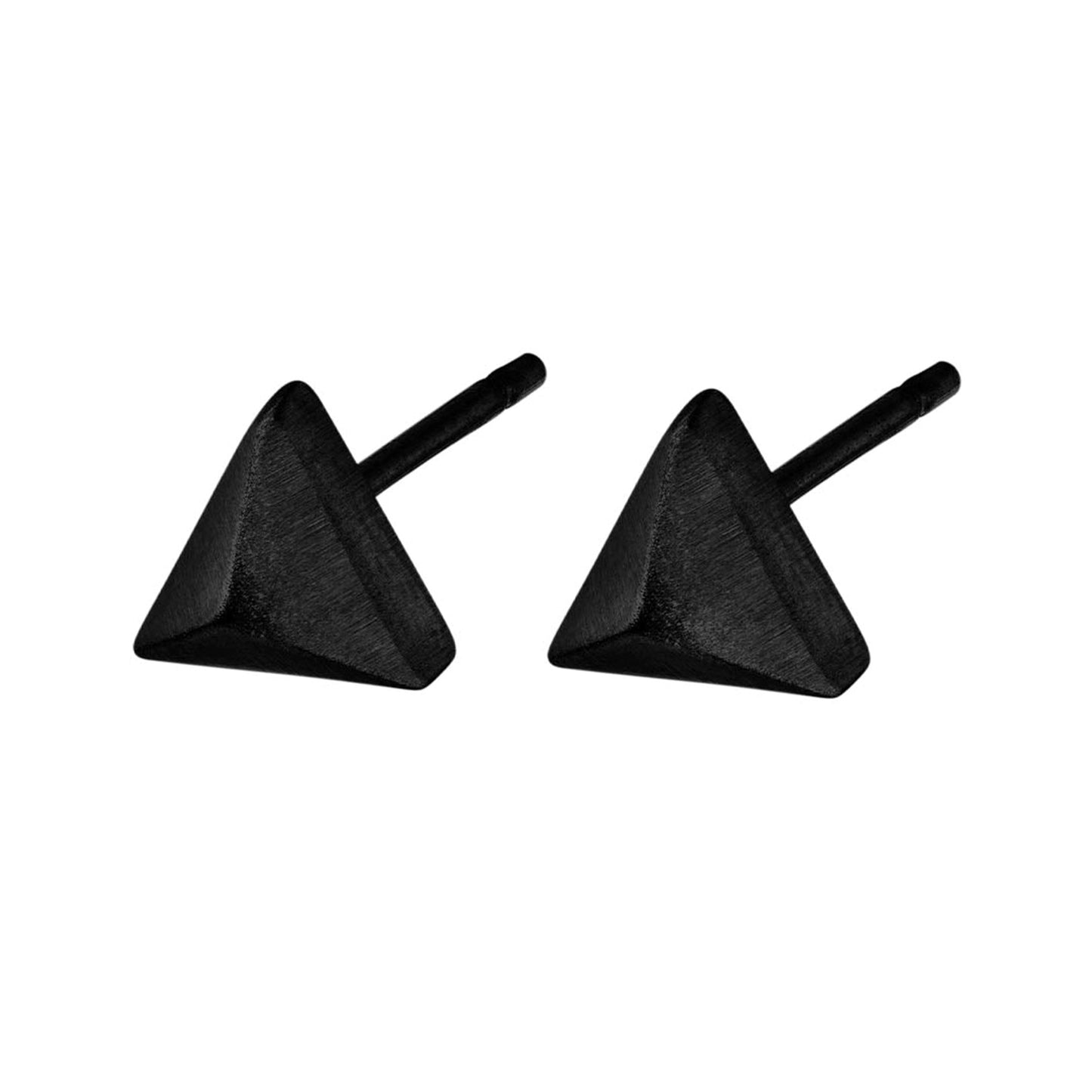Gents Steelwear Black Stainless Steel Triangle Stud Earrings