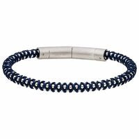 Gents Steelwear Stainless Steel Miami Blue Popcorn Bracelet