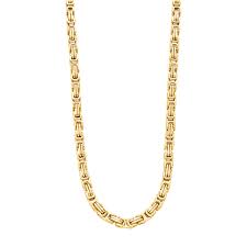 Steelwear Stainless Steel and Gold Plated Byzantine Necklet