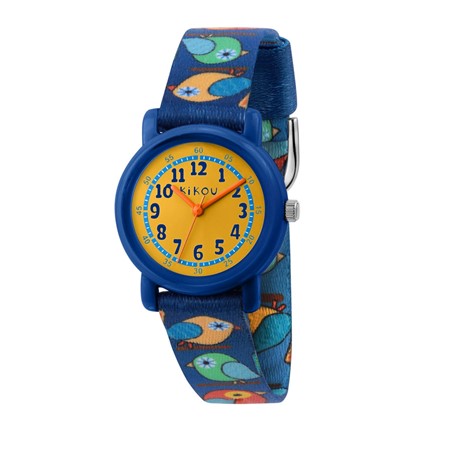 Kikou Kids Navy & Yellow Bird Watch