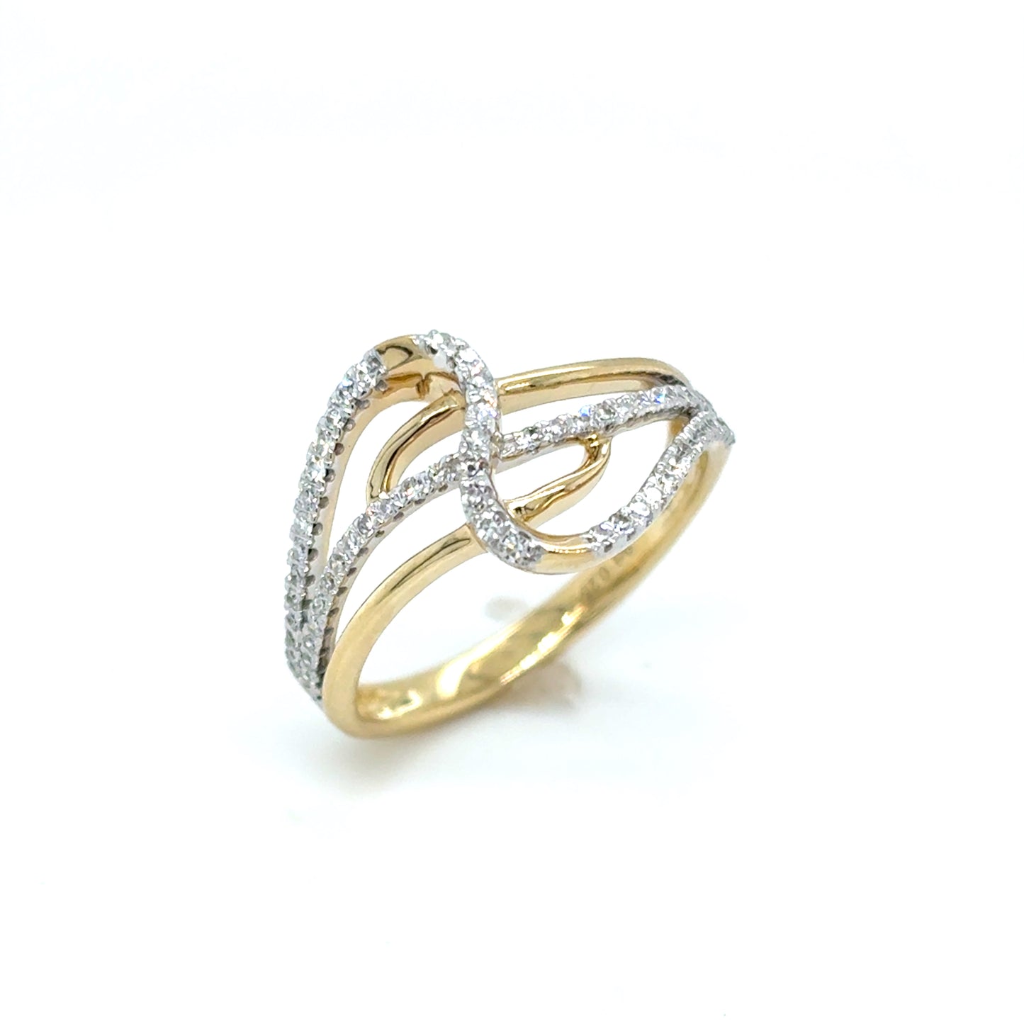 9ct Yellow Gold Open Wrap Diamond Ring .25ct