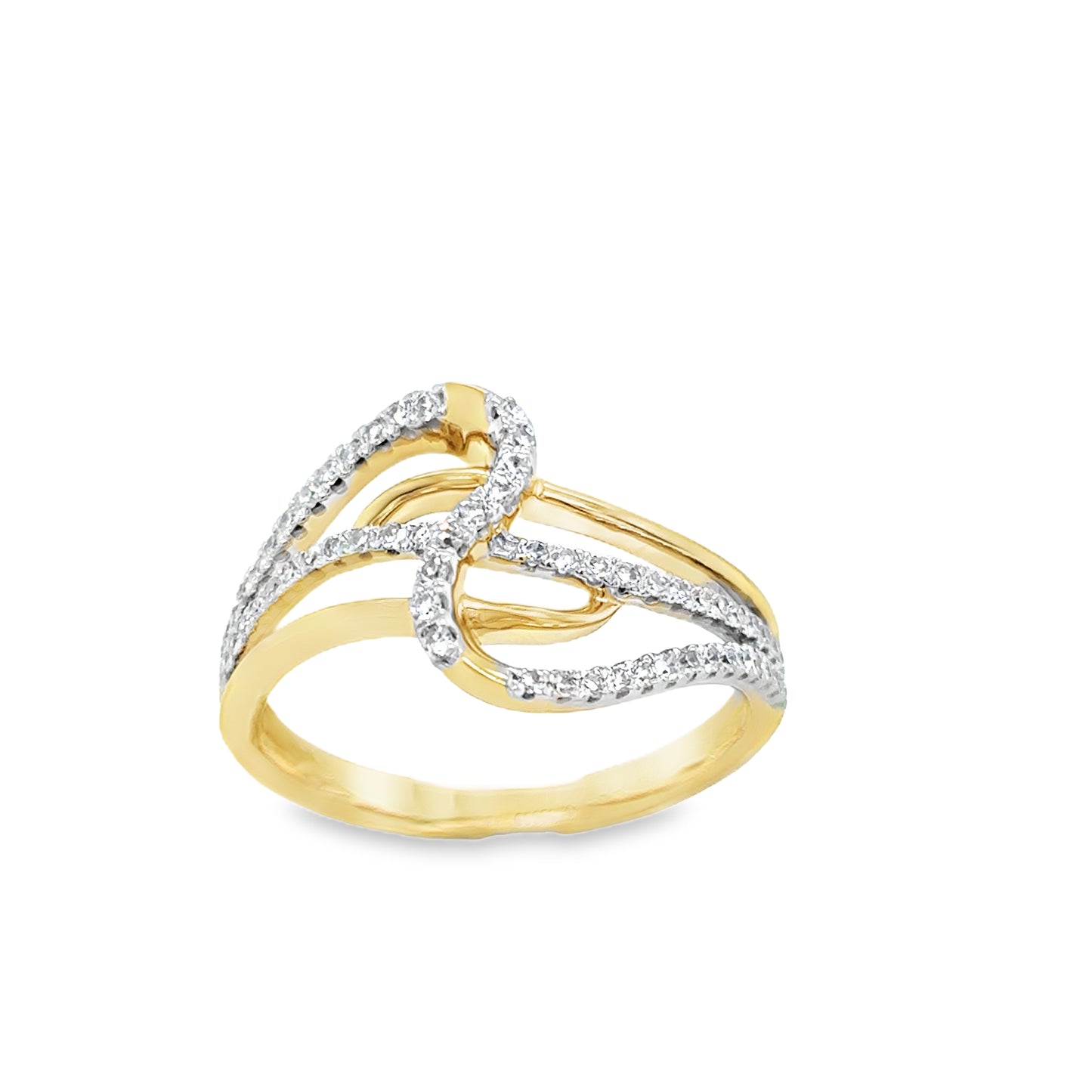9ct Yellow Gold Open Wrap Diamond Ring .25ct