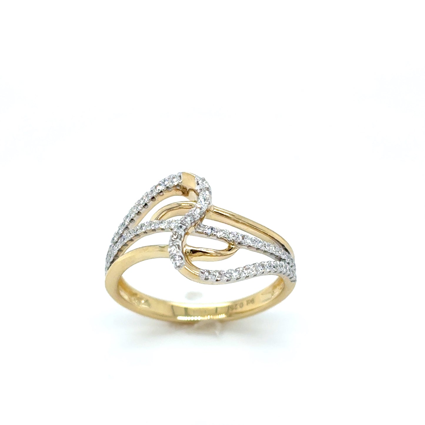 9ct Yellow Gold Open Wrap Diamond Ring .25ct