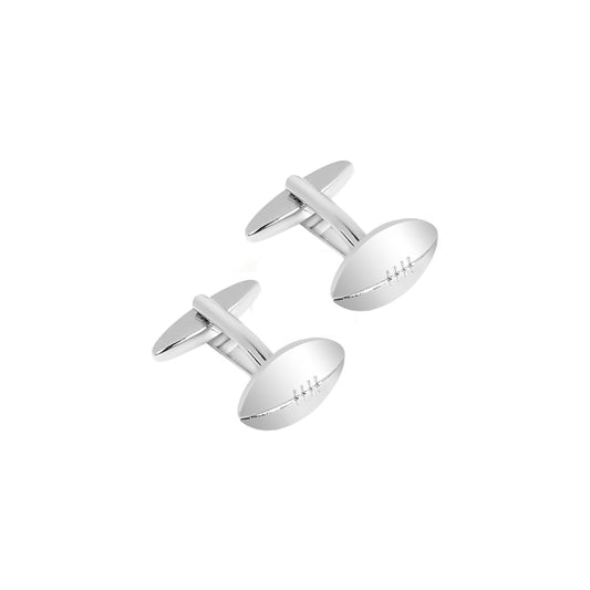 Silver Plated Rugby ball Cufflinks