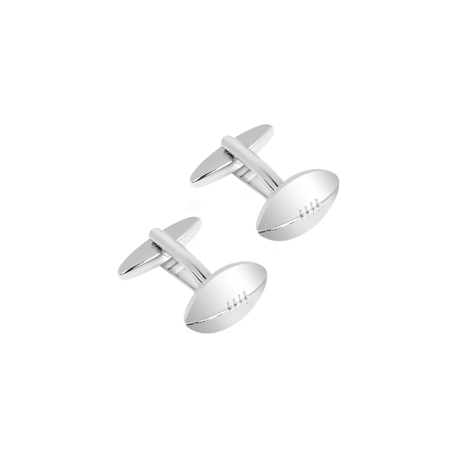 Silver Plated Rugby ball Cufflinks