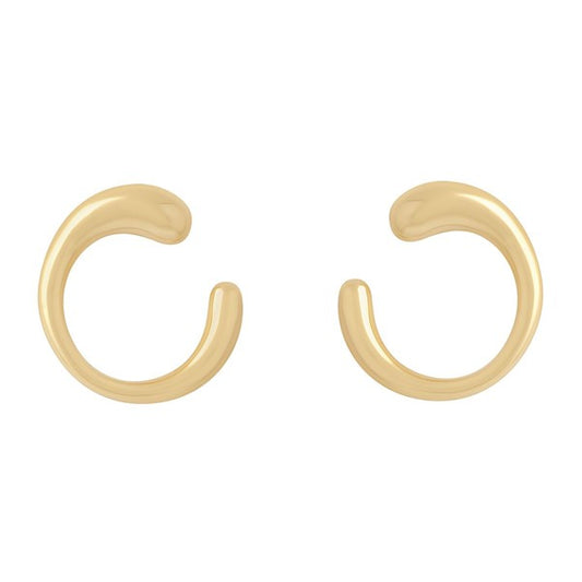 Sterling Silver Gold Plated Open Circle Earrings