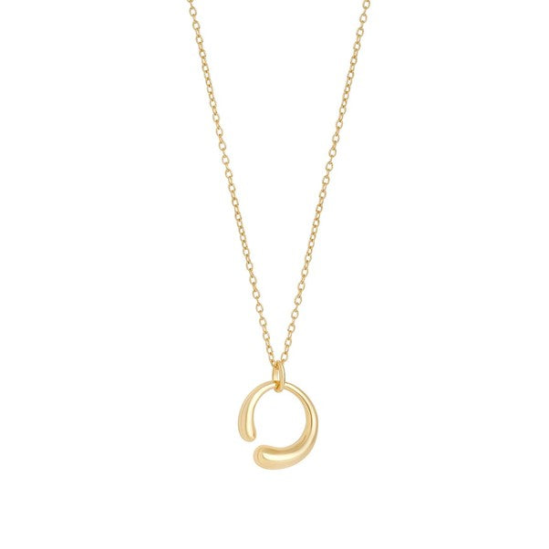 Sterling Silver Gold Plated Open Circle Pendant