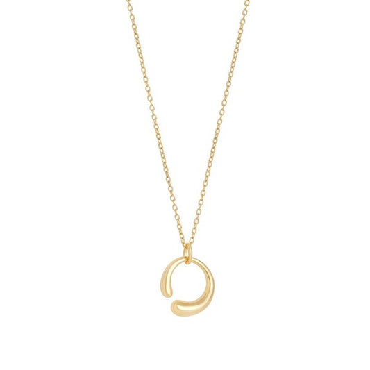 Sterling Silver Gold Plated Open Circle Pendant