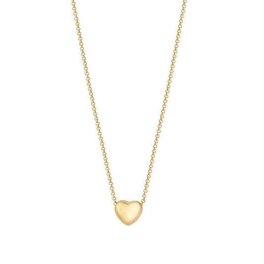 Sterling Silver Gold Plated Heart Slider Necklet