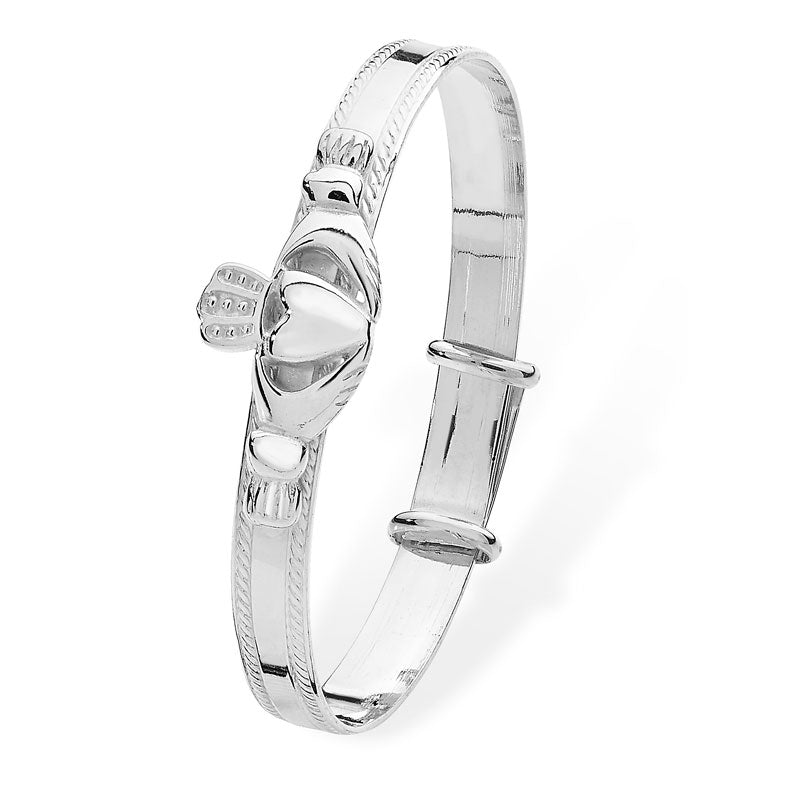 Sterling Silver Claddagh Baby Bangle
