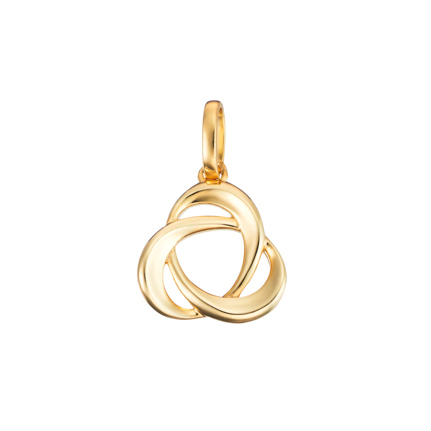 Sterling Silver Gold Plated Knot Pendant