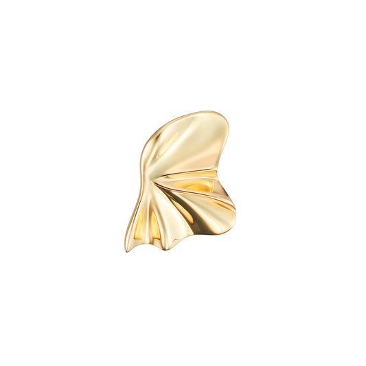 Sterling Silver Gold Plated Fancy Ruffle Pendant