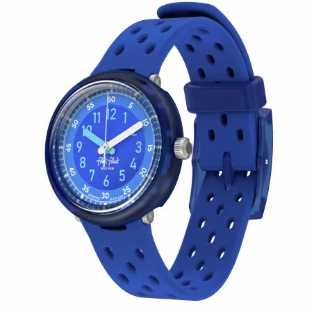 Kids Flik Flak Fizz In Blue Bubbly Hours Watch