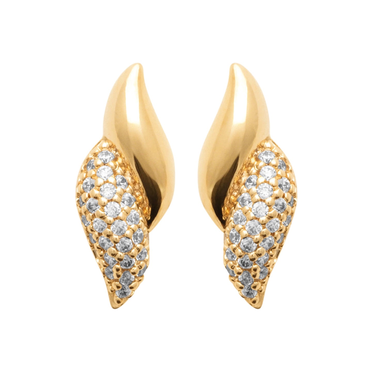 Burren 18ct Gold Plated Vanilla Glaze Earrings