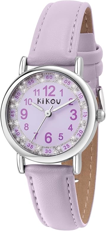 Kids Kikou Mademoiselle Lilac Glitter Watch