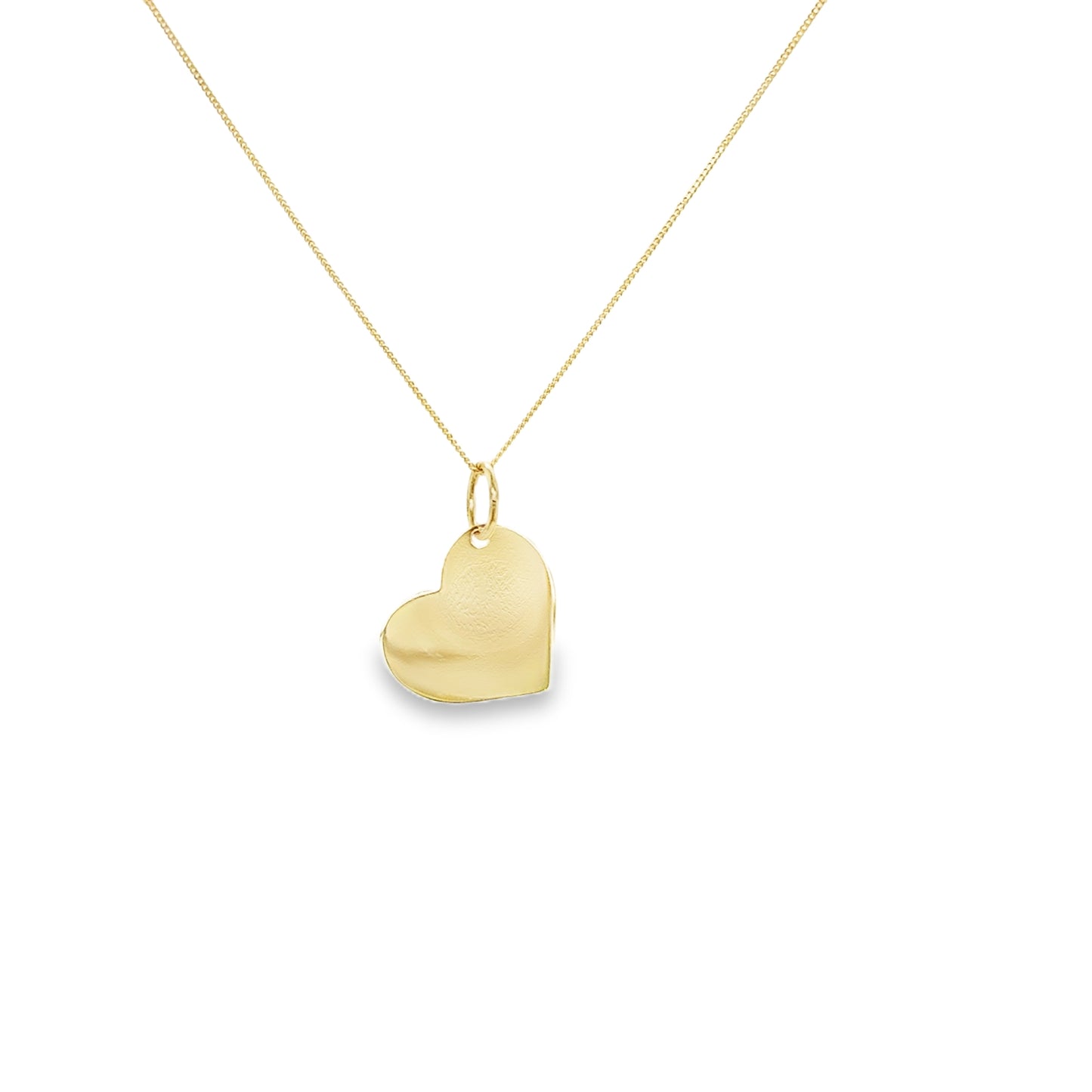 9ct Yellow Gold Plain Heart Pendant
