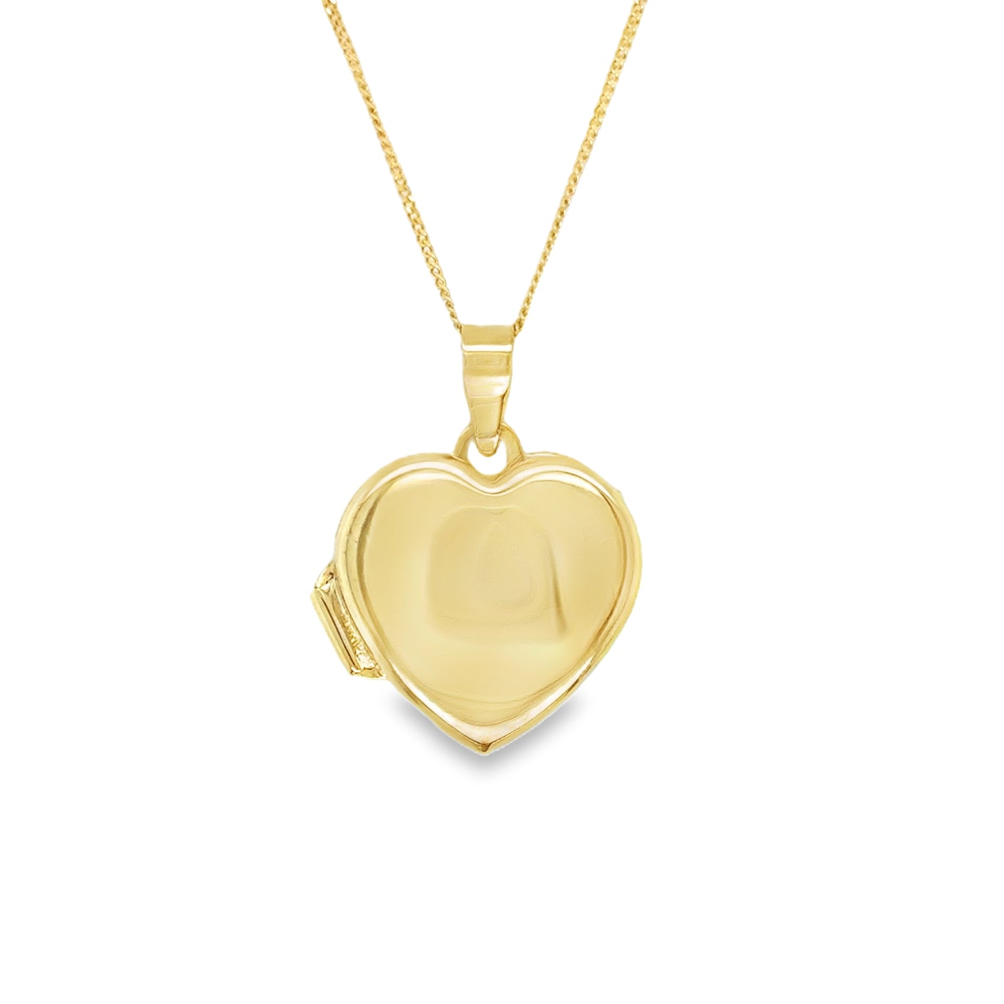 9ct Yellow Gold Plain Heart Locket
