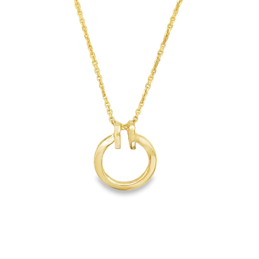 9ct Yellow Gold Torc Pendant