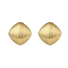 Burren 18ct Gold Plated Stressed Perfection Earrings