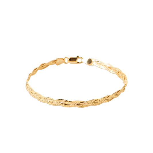 Burren 18ct Gold Plated Syra Plait Bracelet