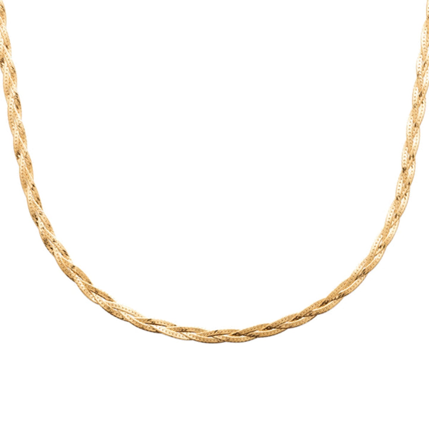Burren 18ct Gold Plated Syra Plait Necklet