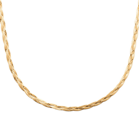 Burren 18ct Gold Plated Syra Plait Necklet