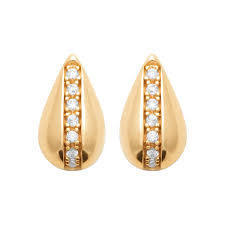 Burren 18ct Gold Plated Snowdrop Earrings