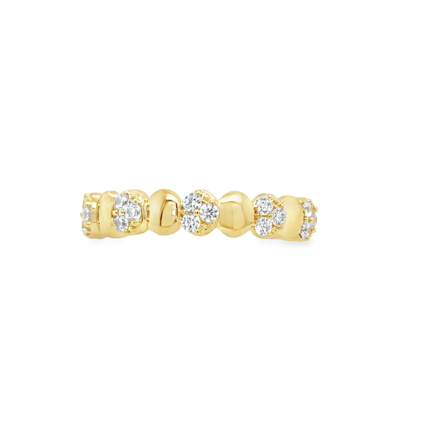 9ct Polished & CZ Bubble Eternity Ring