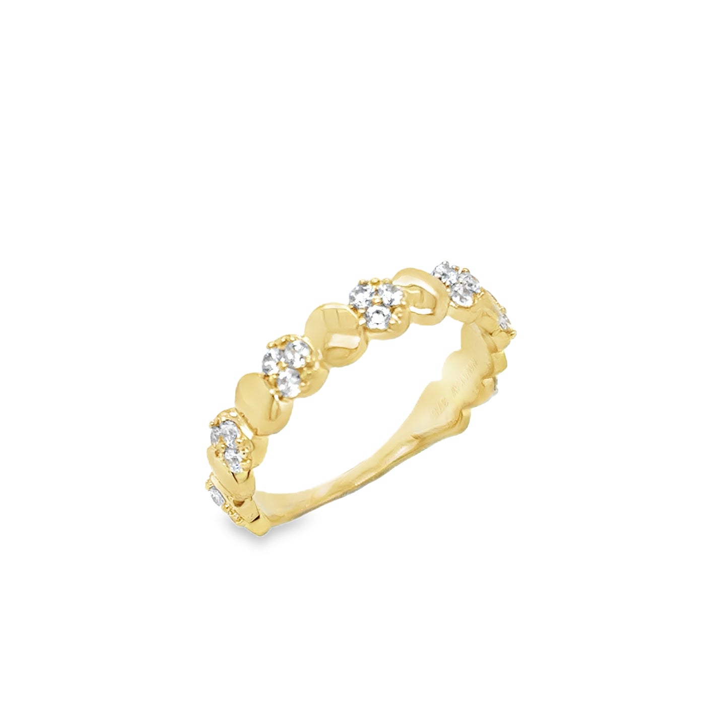 9ct Polished & CZ Bubble Eternity Ring