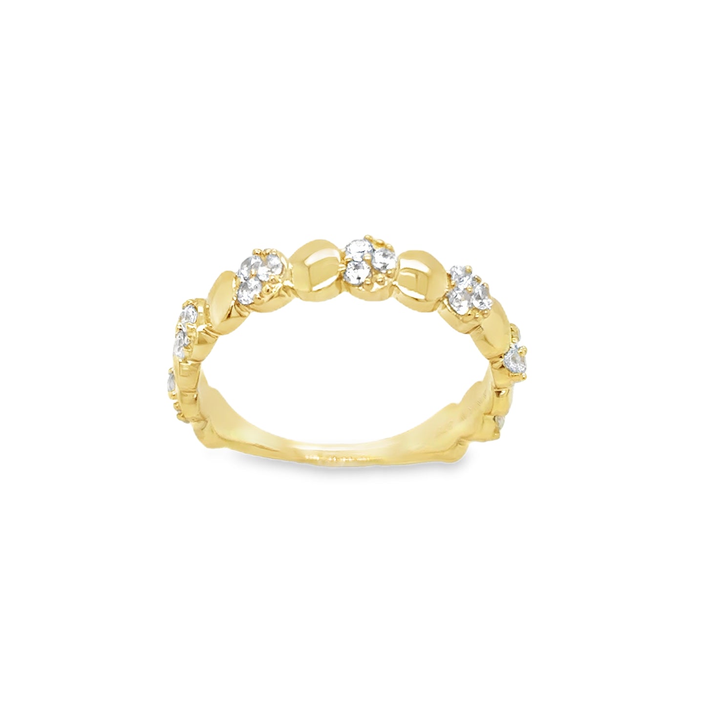 9ct Polished & CZ Bubble Eternity Ring