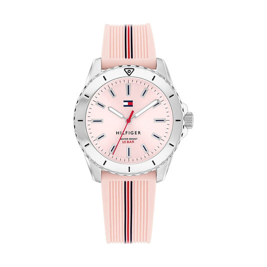 Tommy Hilfiger Kids Pink Dial & Silicone Strap Watch