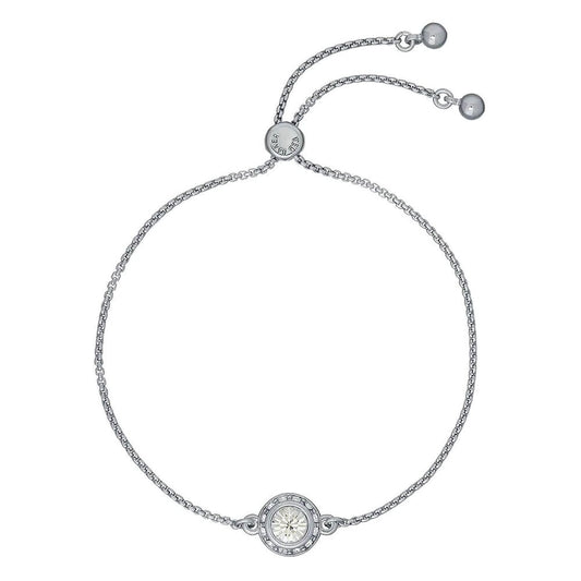 Ted Baker Silver Plated Soletia CZ Round Halo Bracelet