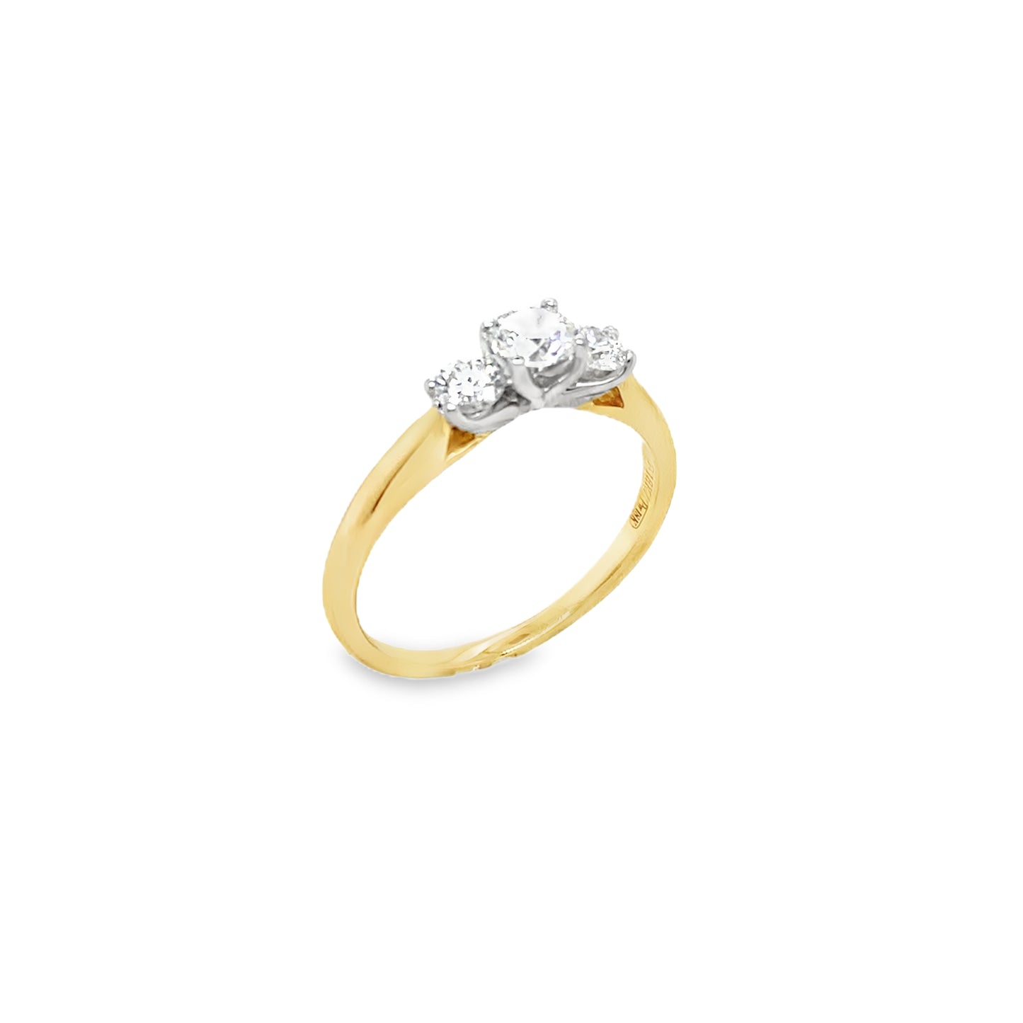 18ct Three Stone Graduated Diamond Ring 1.00ct