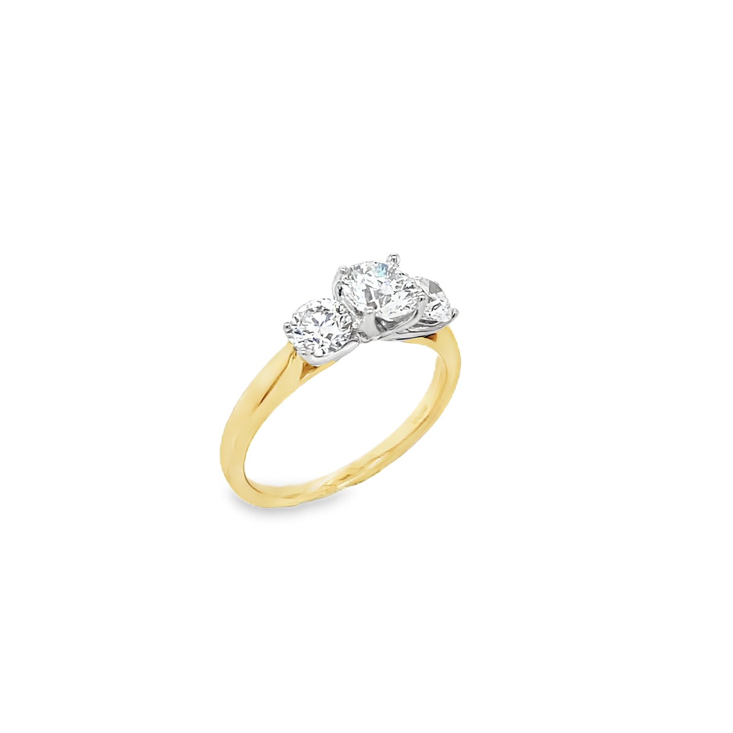 18ct Three Stone Graduated Diamond Ring 1.50ct