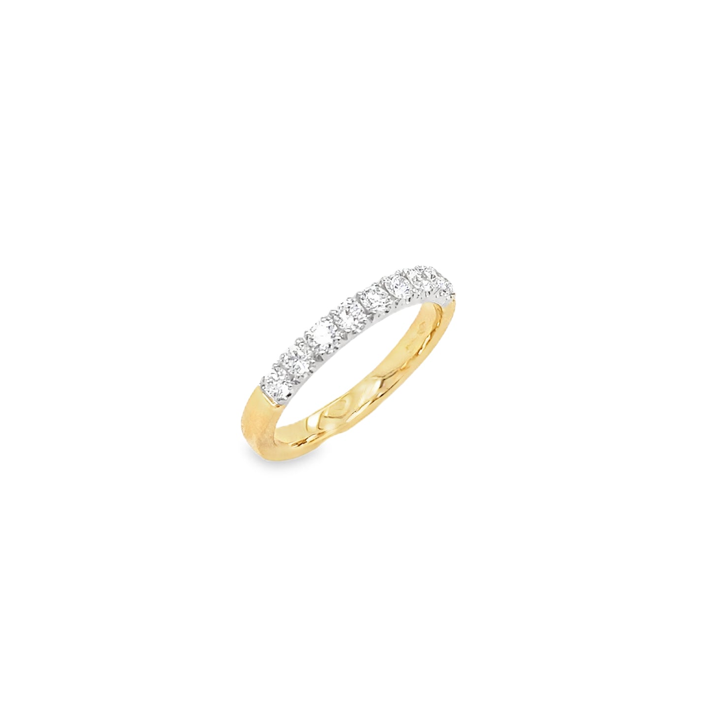 18ct 9 Stone Claw Set Eternity Diamond Ring .51ct