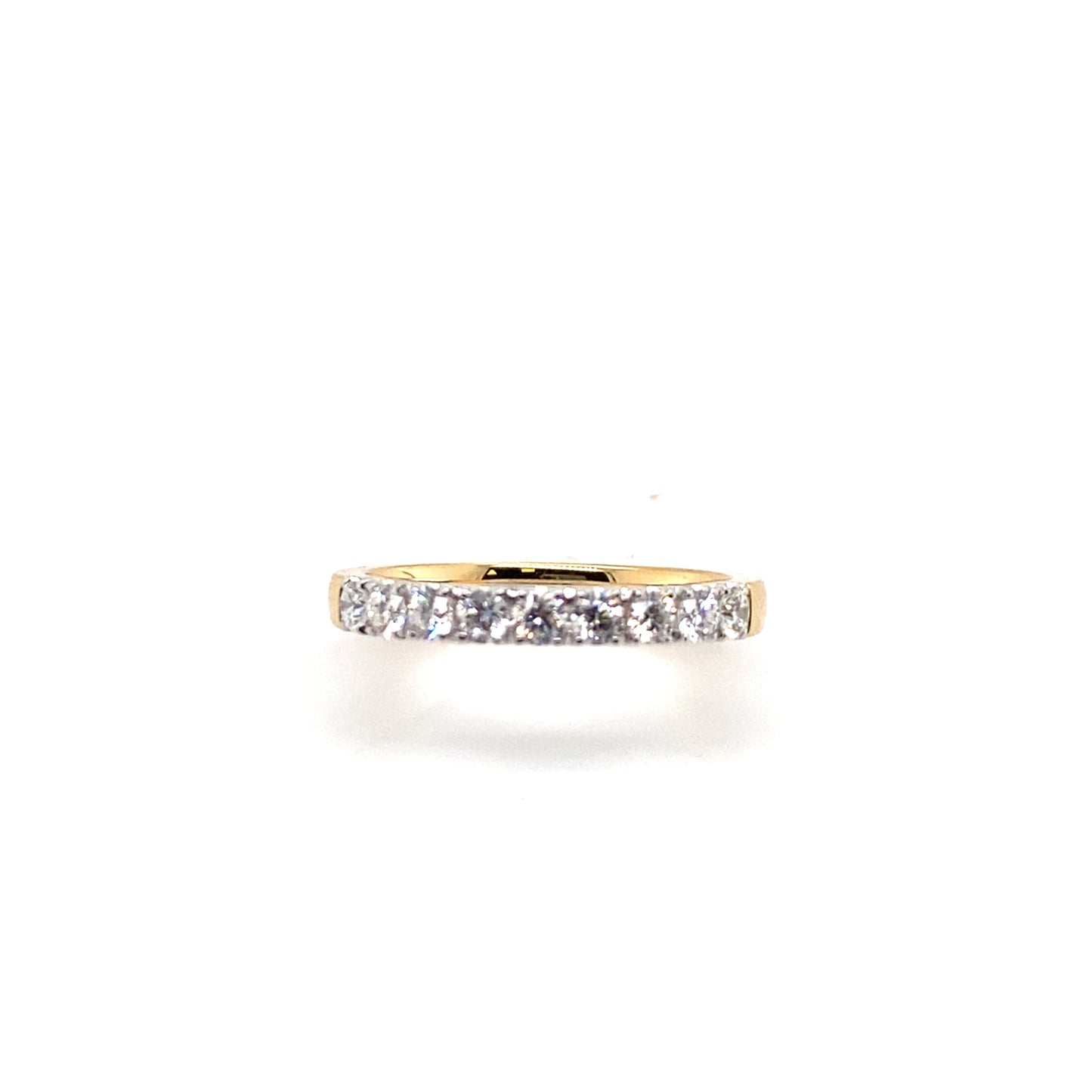 18ct 9 Stone Claw Set Eternity Diamond Ring .51ct