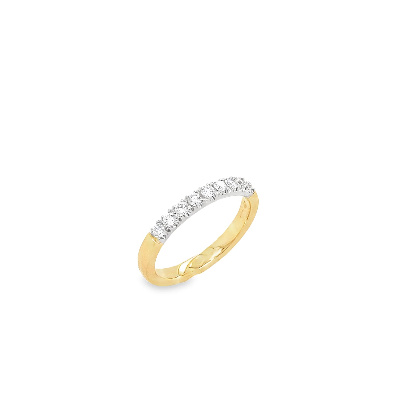 18ct 9 Stone Claw Set Eternity Diamond Ring .26ct