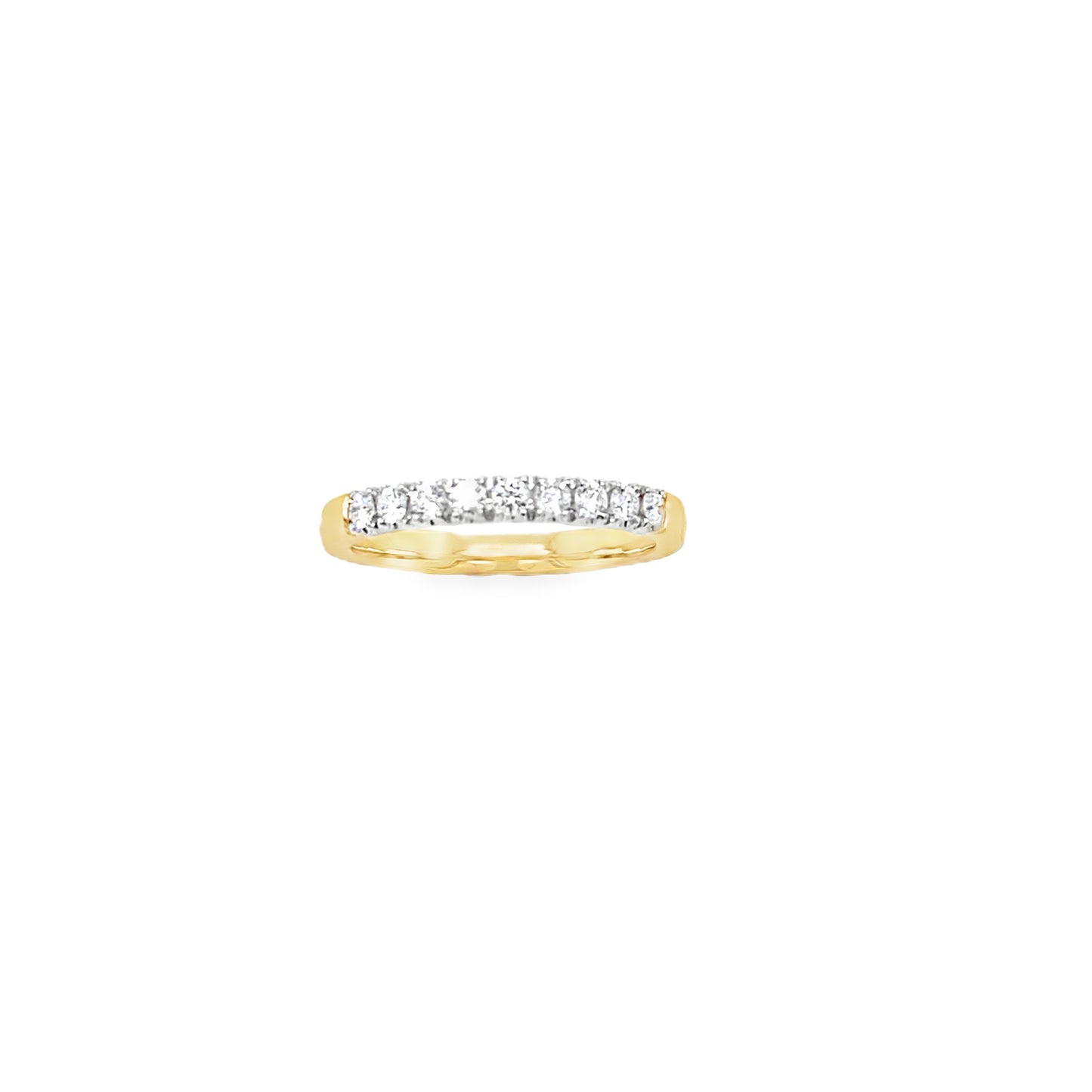 18ct 9 Stone Claw Set Eternity Diamond Ring .26ct