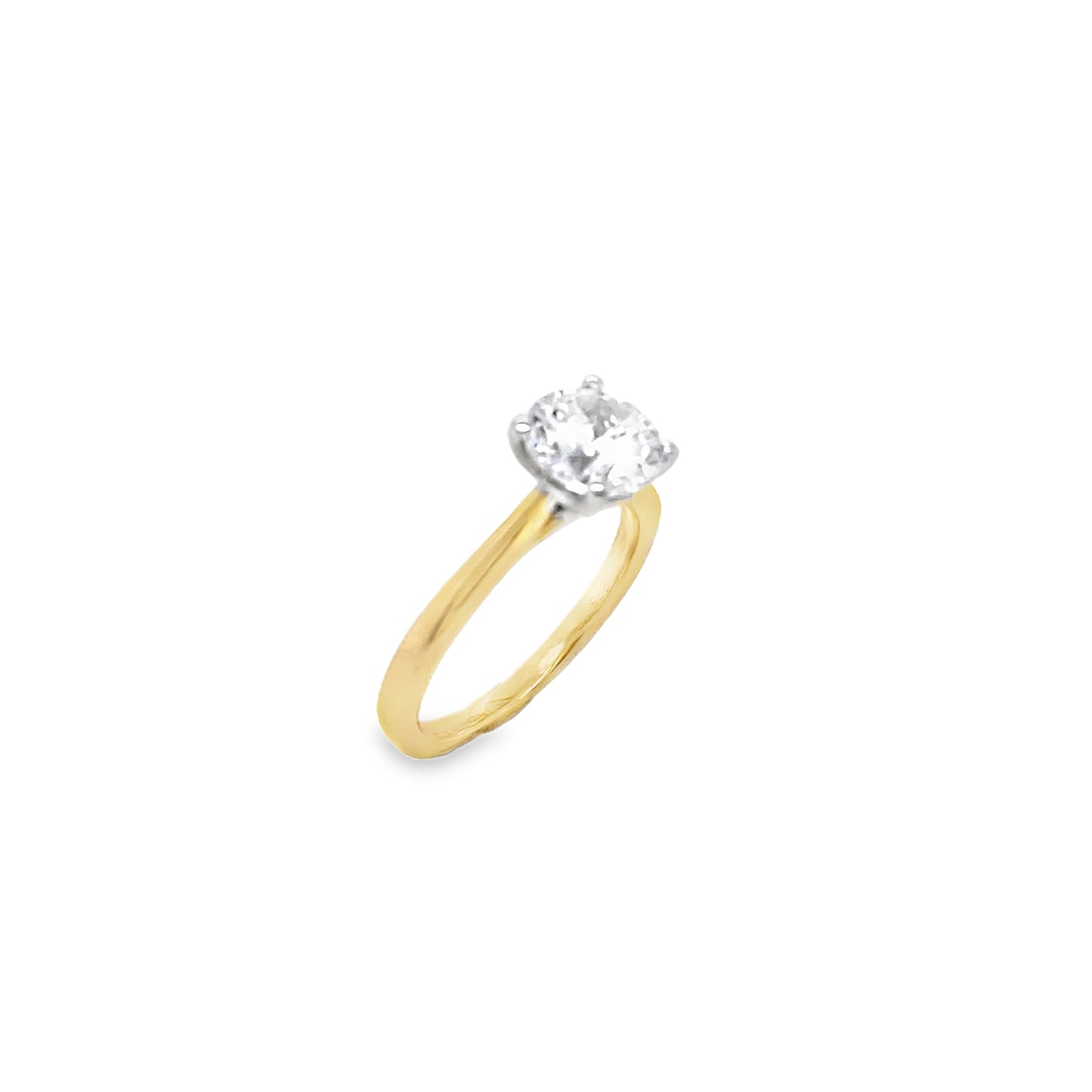 9ct Cubic Zirconia 4 Claw Solitaire Ring