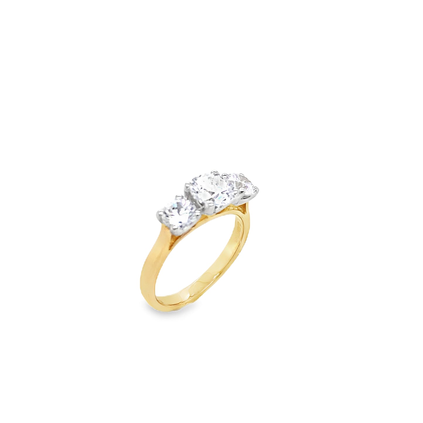 9ct Cubic Zirconia Graduated Three Stone Ring