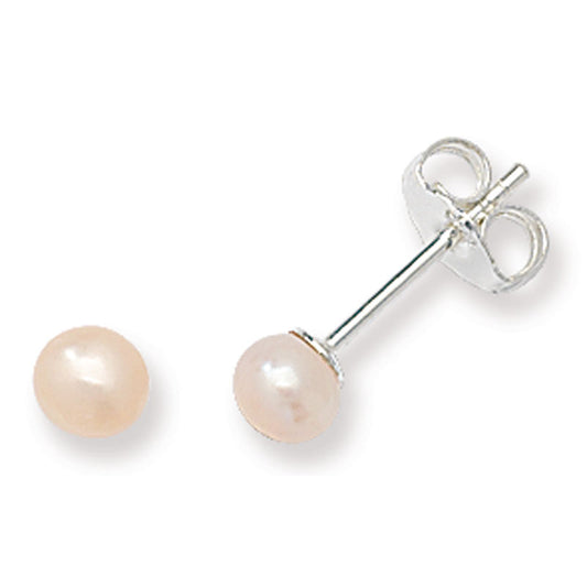 Sterling Silver 5mm Pearl Earrings
