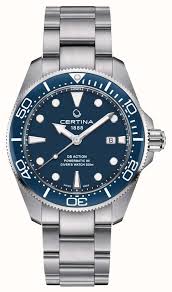 Gents Certina Aqua DS Action Diver Blue Dial 43mm