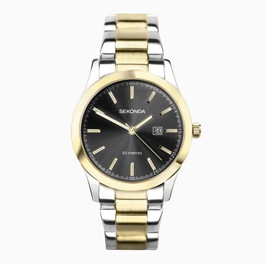 Gents Sekonda Mixed Black Dial Watch