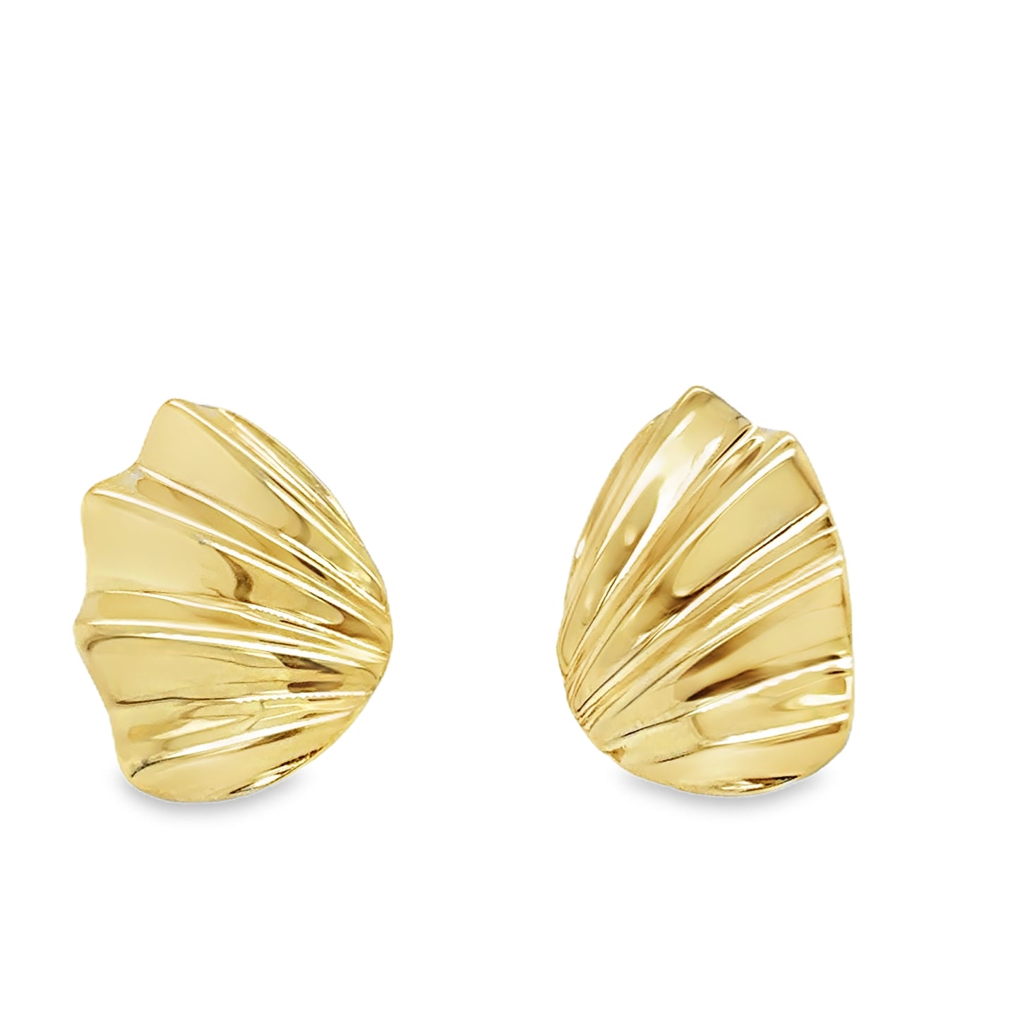 9ct Yellow Gold Fan Earring