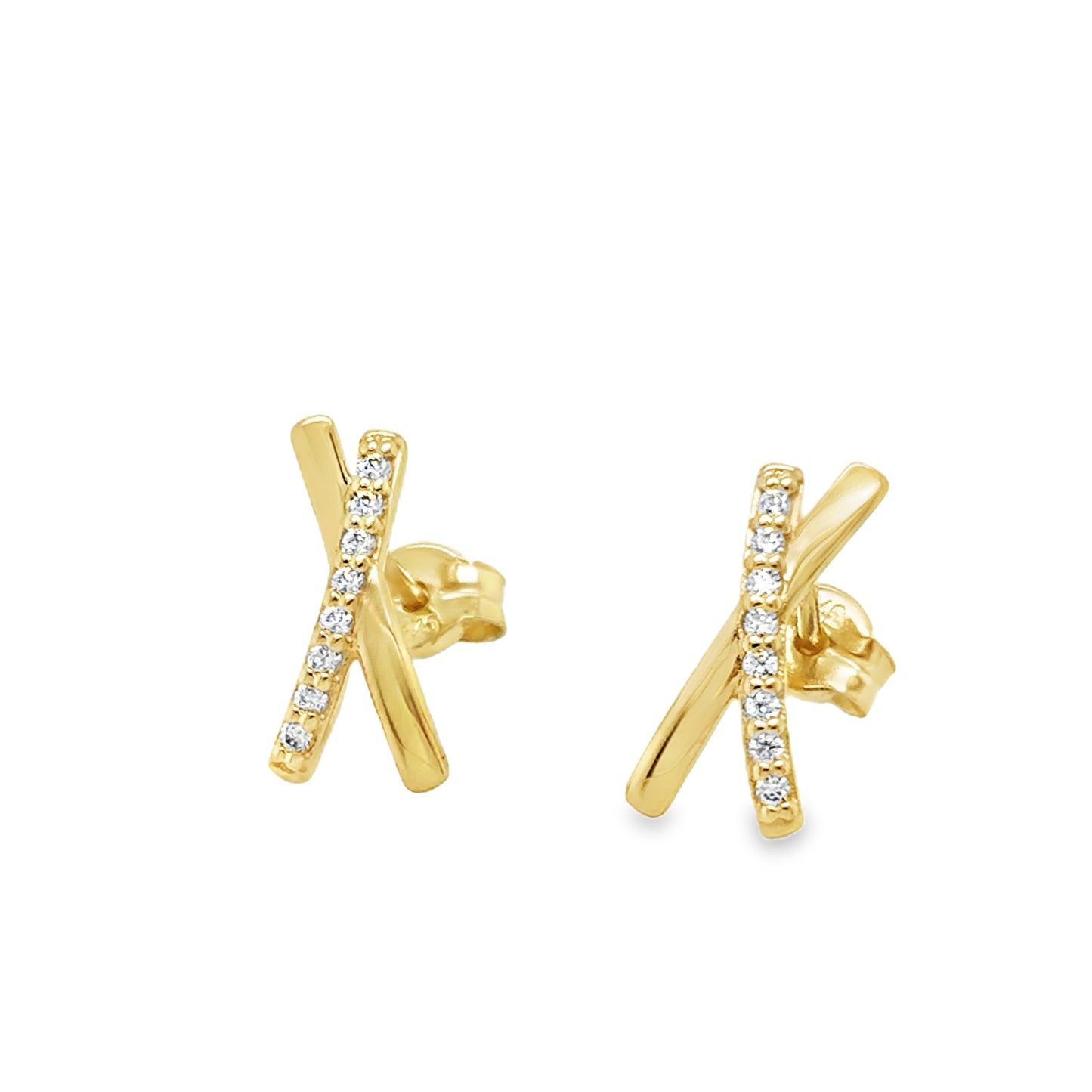 9ct Yellow Gold Kiss Stud Earring
