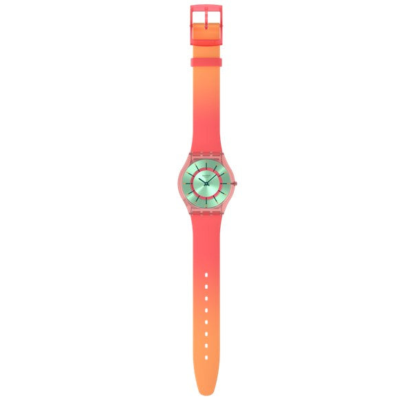 Swatch Minty Mango Dream Orange & Pink Ombre Watch