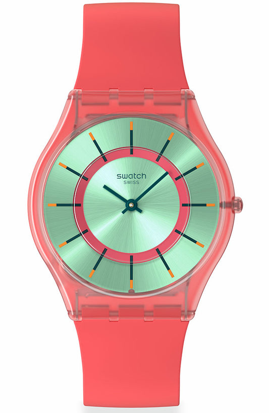 Swatch Minty Mango Dream Orange & Pink Ombre Watch