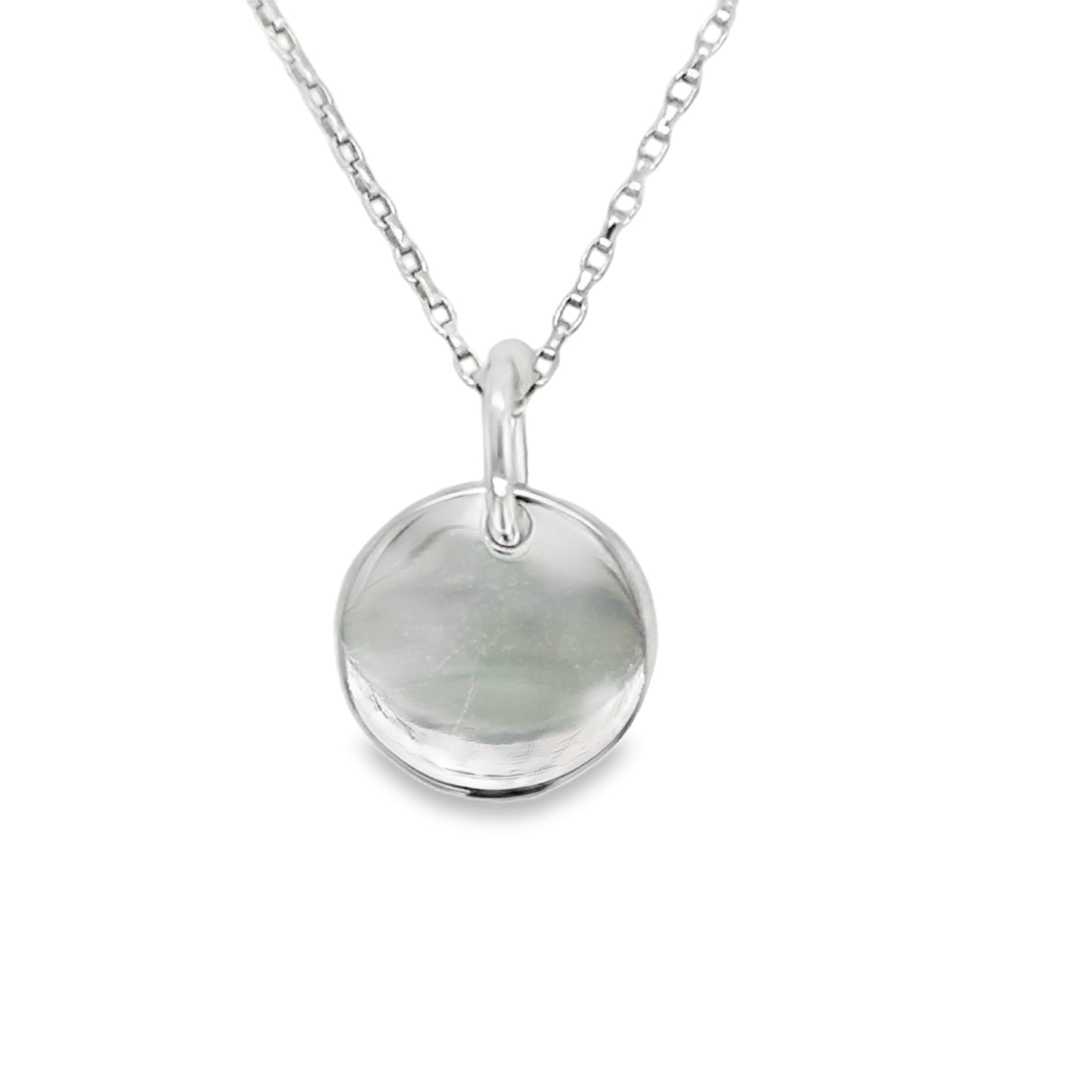 Sterling Silver 12mm Engravable Disc Pendant