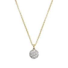 Bronzallure Gold Plated Round Cubic Zirconia Pave Pendant